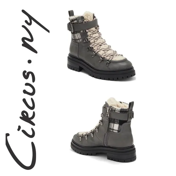Circus NY Faux Shearling Lined Lug Boots