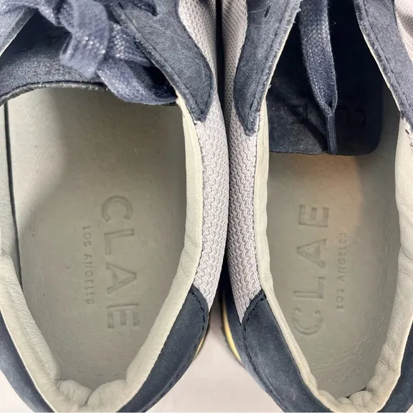 Clae Hayward Deep Navy Microgray Mens Premium Casual Sneakers Size 10.5 Like New