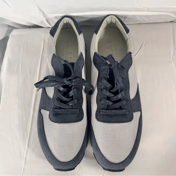 Clae Hayward Deep Navy Microgray Mens Premium Casual Sneakers Size 10.5 Like New