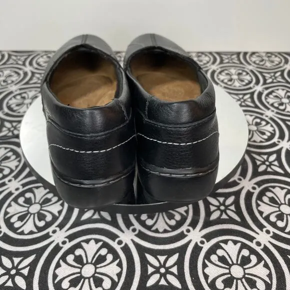 Clarks  Cora Meadow black leather slip on loafer 5M NWOB
