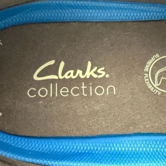 Clark’s Flexway Easy Dark Grey Suede Mens Slip On Shoes Size 10.5.
