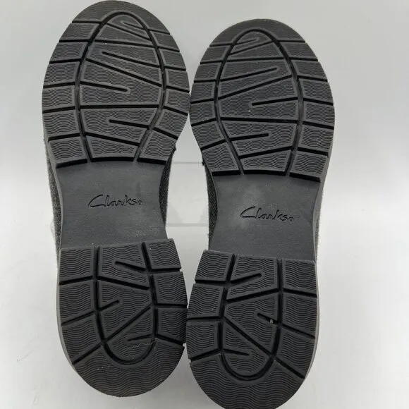 Clarks Westlynn Bay NEW Womens 8.5M Black Tweed Loafer Comfort Slip On Office