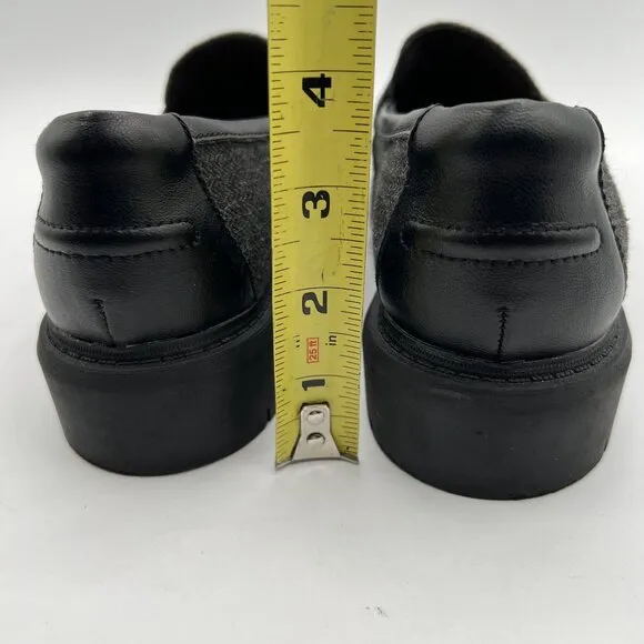 Clarks Westlynn Bay NEW Womens 8.5M Black Tweed Loafer Comfort Slip On Office