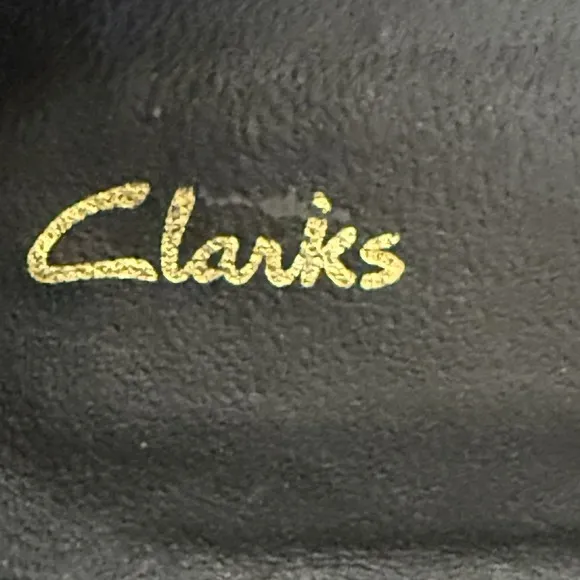 Clarks Womens Orianna Edge Black Leather Shoes Chunky Loafers Y2K Comfort 9.5 M