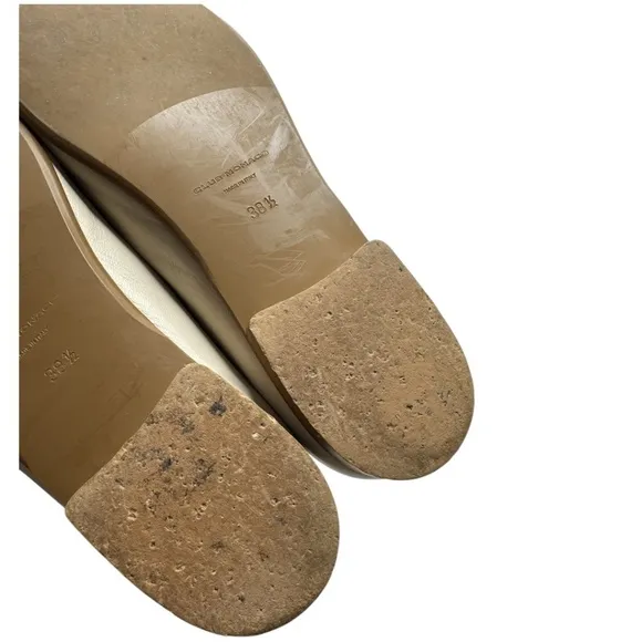 Club Monaco Sofii Leather Loafer Flats in Bone Size EU 38.5 US 7.5