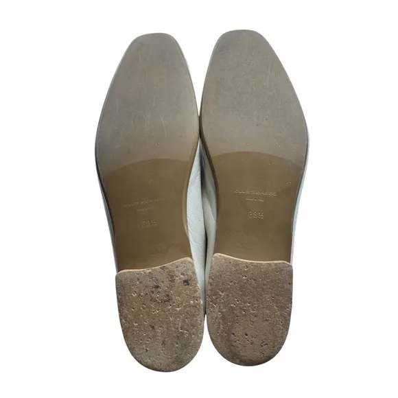 Club Monaco Sofii Leather Loafer Flats in Bone Size EU 38.5 US 7.5