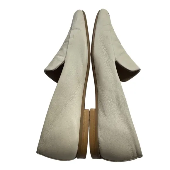 Club Monaco Sofii Leather Loafer Flats in Bone Size EU 38.5 US 7.5