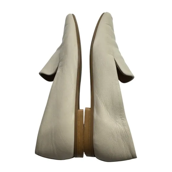 Club Monaco Sofii Leather Loafer Flats in Bone Size EU 38.5 US 7.5