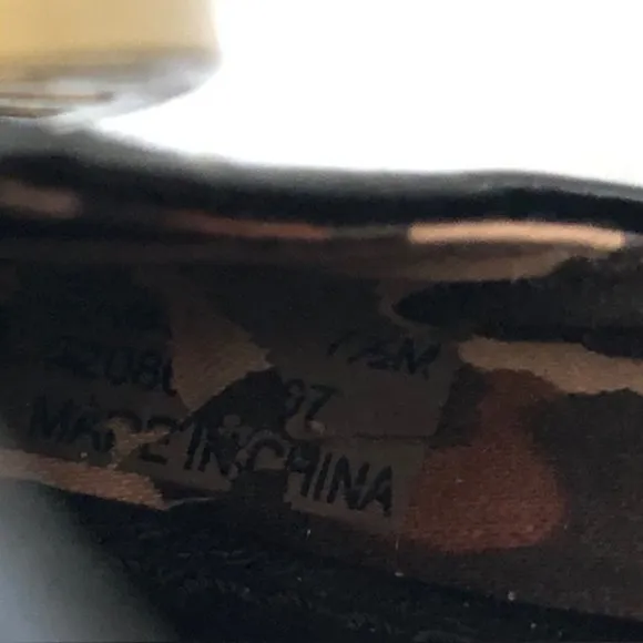 COACH Black Ballerina Flats Decorative C Logo on Toe 7.5B RARE