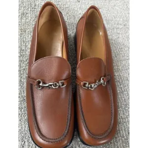Coach Cherie cognac brown leather loafer womens size 10 EUC