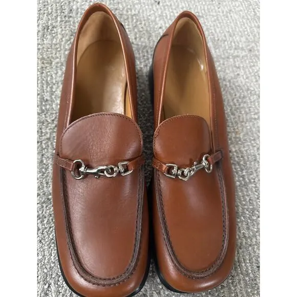 Coach Cherie cognac brown leather loafer womens size 10 EUC
