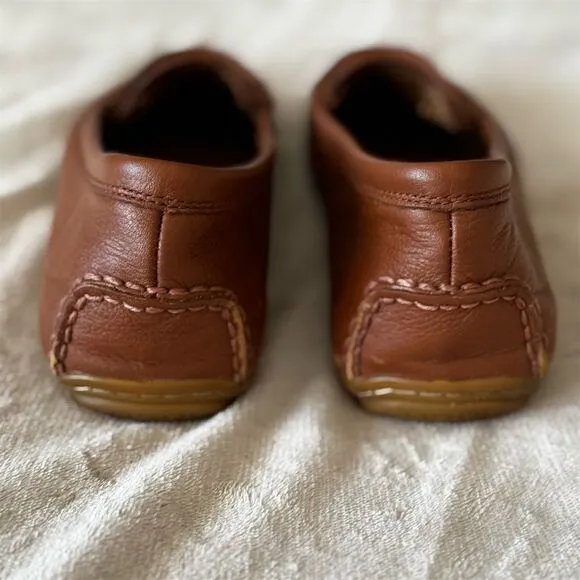 Coach Mary Lock UpWomen's Brown Leather Loafer Flats Size 10B Slip-On Casual