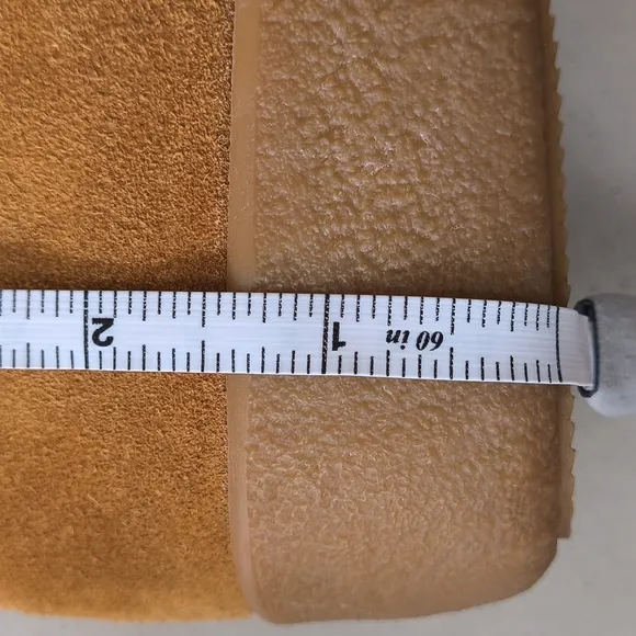 Coach Monogram Teri Shearling Boots Size 7 Camel, Tan