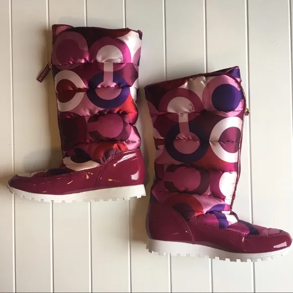 [Coach] NIB Jolt Berry Snow Boots Deadstock Cece