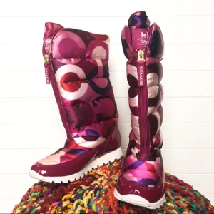 [Coach] NIB Jolt Berry Snow Boots Deadstock Cece