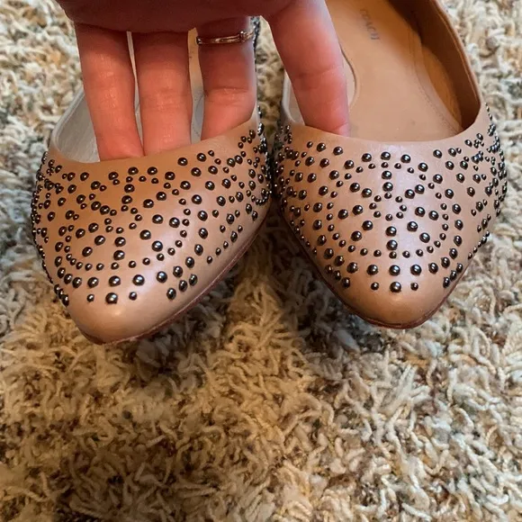 Coach Rory Studded Pointy Toe Flats