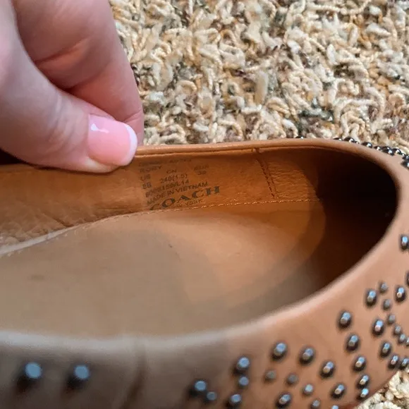 Coach Rory Studded Pointy Toe Flats