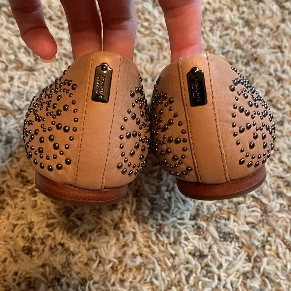Coach Rory Studded Pointy Toe Flats