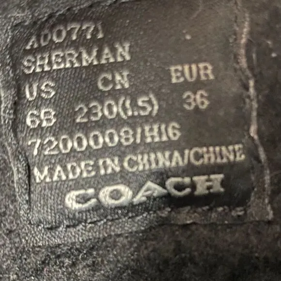 Coach Shermam Shearling Lined Boots