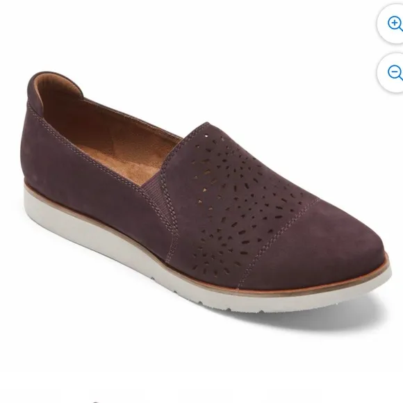 Cobb Hill by New Balance Laci Dark Purple Leather Slip On Loafers NWOB 10M