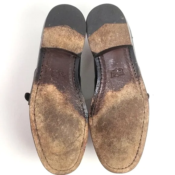 Cole Haan Black Leather Buckle Detail Slip-on Classic Loafer Dress Shoe