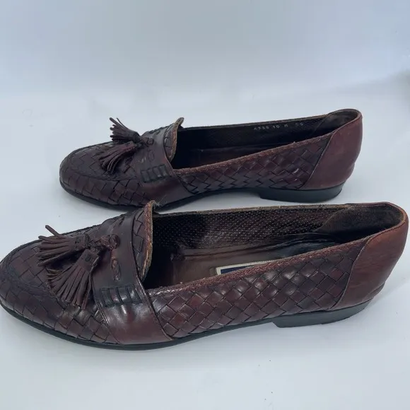 Cole Haan Bragano Men's Size 10 Shoes Brown Leather Italian Tassel Kiltie Loafer