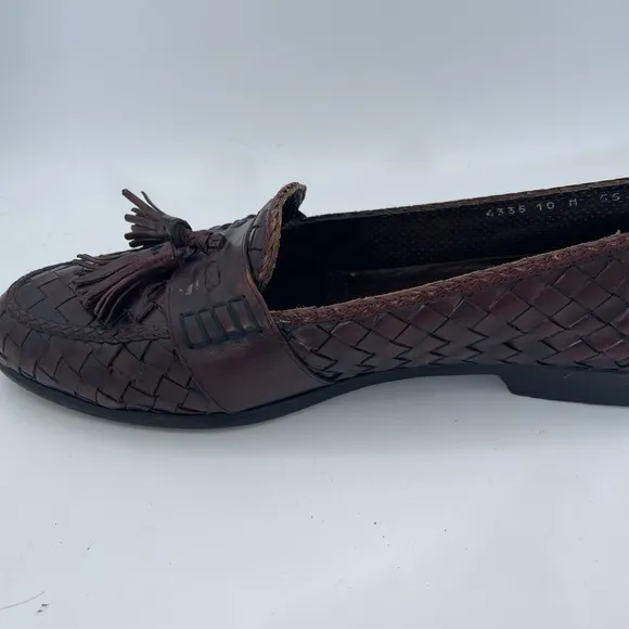 Cole Haan Bragano Men's Size 10 Shoes Brown Leather Italian Tassel Kiltie Loafer