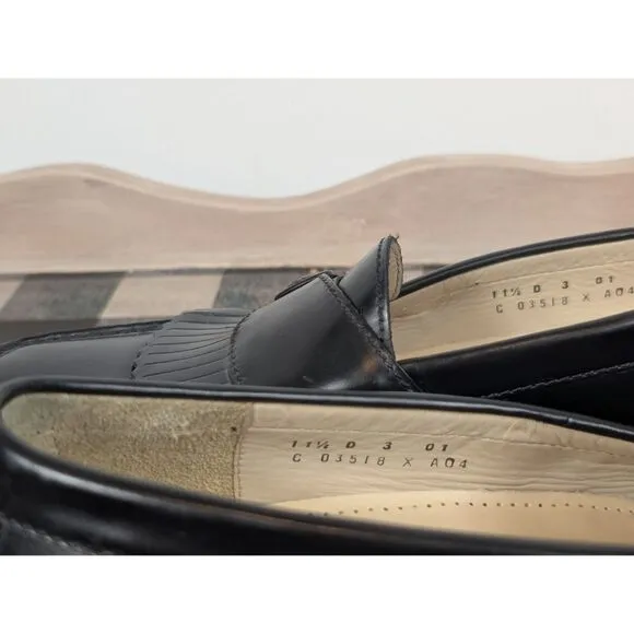 Cole Haan City Fringe Tassel Loafers Black Men's Size 11 1/2 D