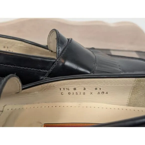 Cole Haan City Fringe Tassel Loafers Black Men's Size 11 1/2 D