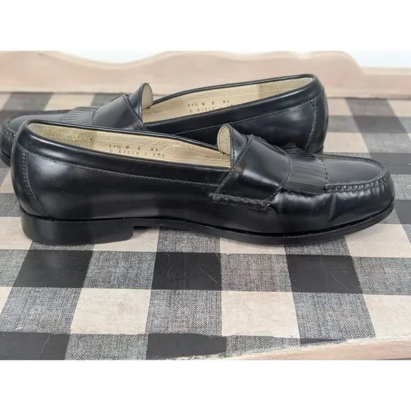 Cole Haan City Fringe Tassel Loafers Black Men's Size 11 1/2 D