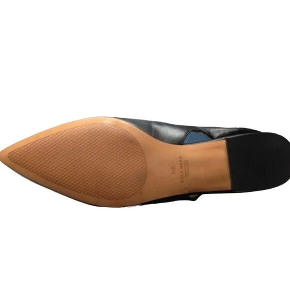 Cole Haan Eden Skimmer Flats Black Leather 9.5B NWT