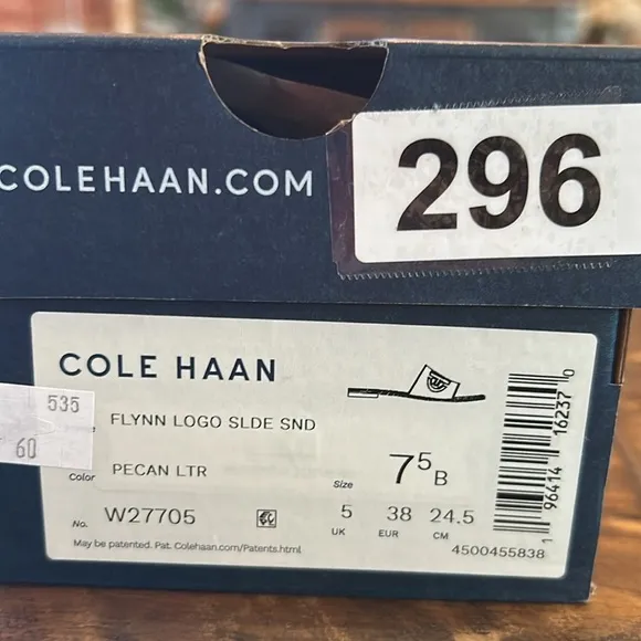 Cole Haan Flynn Logo Leather Slide Sandals NEW Size 7.5