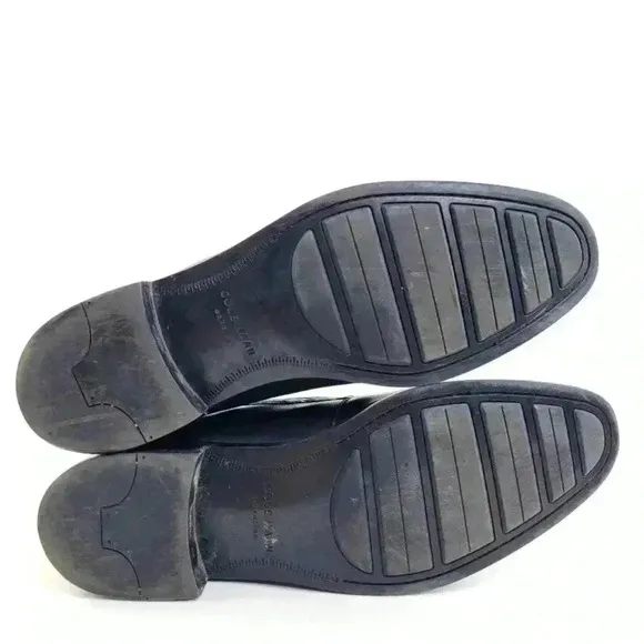 Cole Haan Grand OS Lenox Hill Venetian Black Leather Slip On Dress Loafers - 12