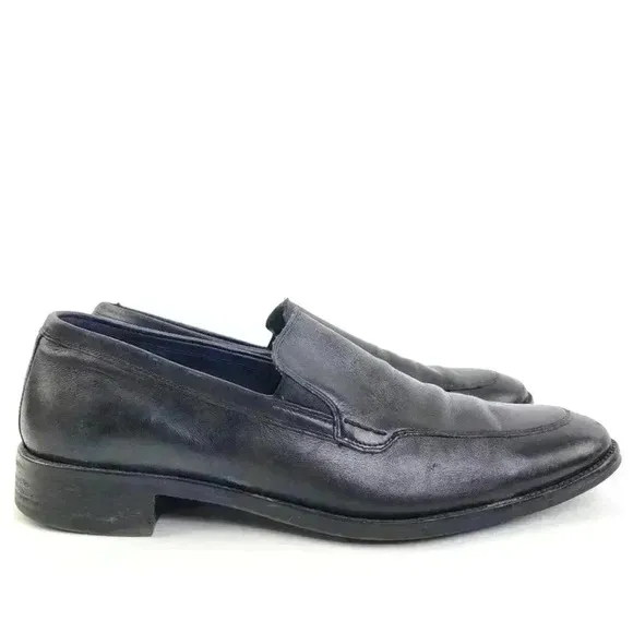 Cole Haan Grand OS Lenox Hill Venetian Black Leather Slip On Dress Loafers - 12