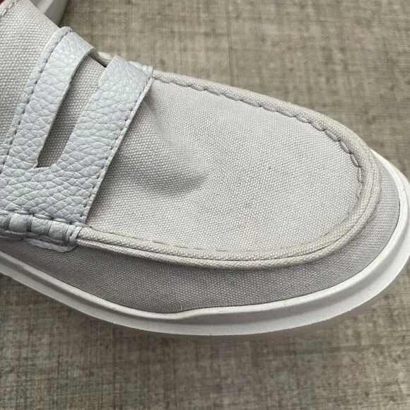 COLE HAAN Grandpro Rally Loafer Size 8B Gray Coastal Casual Nautical Preppy