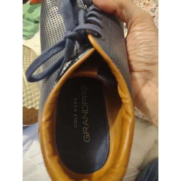 Cole Haan Grandpro Sneakers Size 11 Navy Brown Casual Preppy