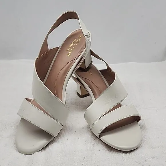 COLE HAAN GRANDSERIES STYLE AMALIA AYSMMETRIC STRAPPY SANDALS LADIES 8.5
