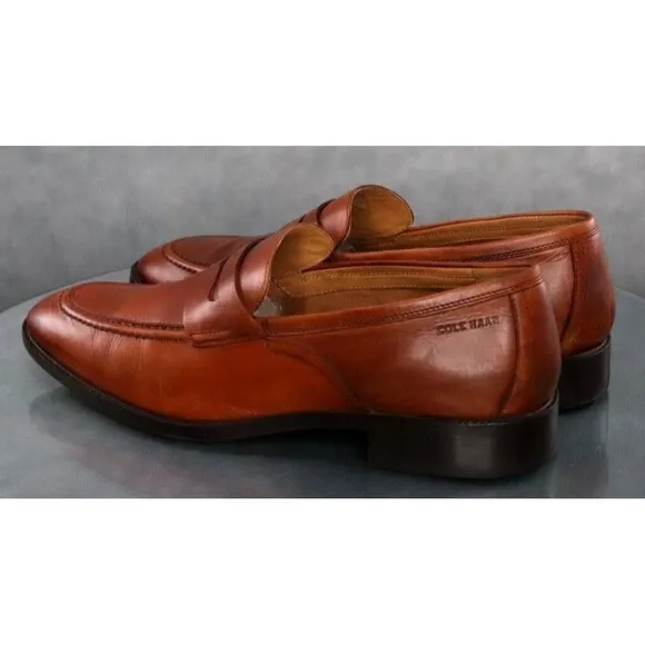 Cole Haan Hawthrone Men's Moc Toe Penny Loafers Dress Shoes Size 12 Brown C33224