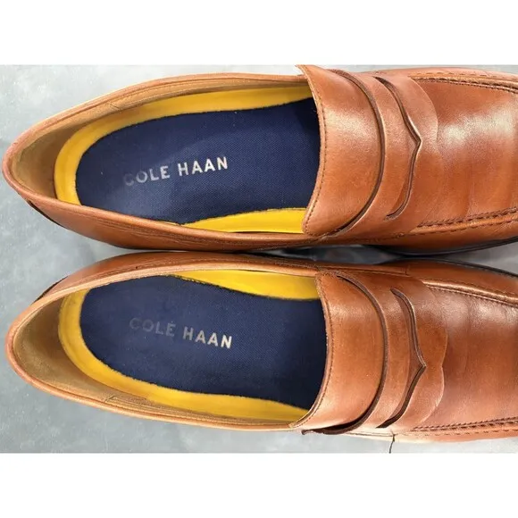 Cole Haan Hawthrone Men's Moc Toe Penny Loafers Dress Shoes Size 12 Brown C33224