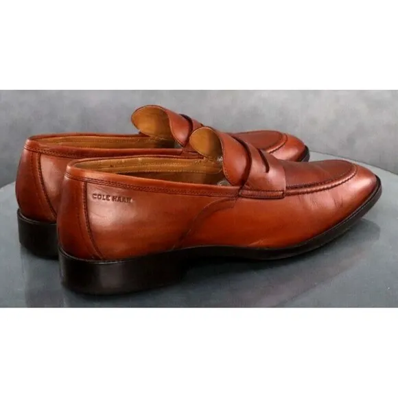 Cole Haan Hawthrone Men's Moc Toe Penny Loafers Dress Shoes Size 12 Brown C33224