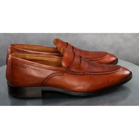 Cole Haan Hawthrone Men's Moc Toe Penny Loafers Dress Shoes Size 12 Brown C33224