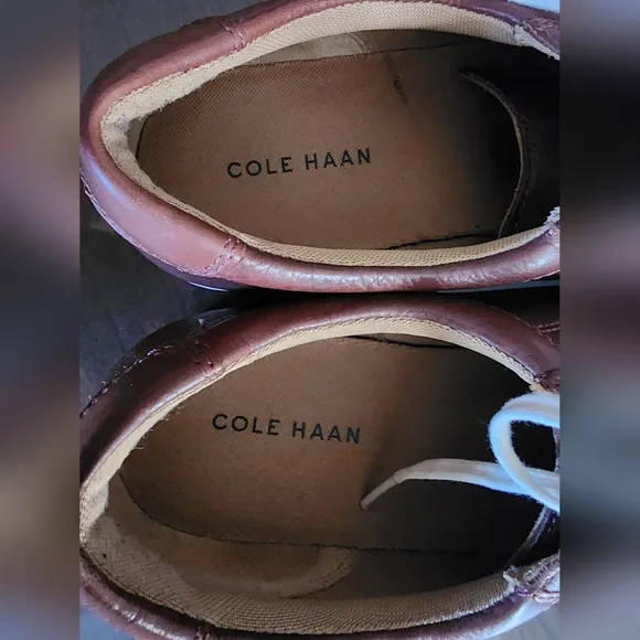 Cole Haan Men's Brown Leather Sneakers, Size 11.5 Pre-owned
