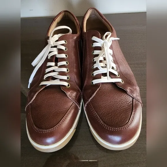 Cole Haan Men's Brown Leather Sneakers, Size 11.5 Pre-owned