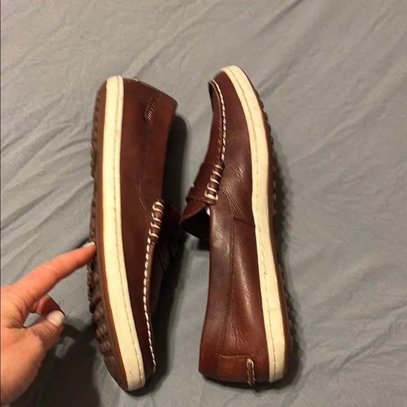 Cole Haan men’s sz 10 Brown Penny Loafers Moccasin-Style Slip-Ons