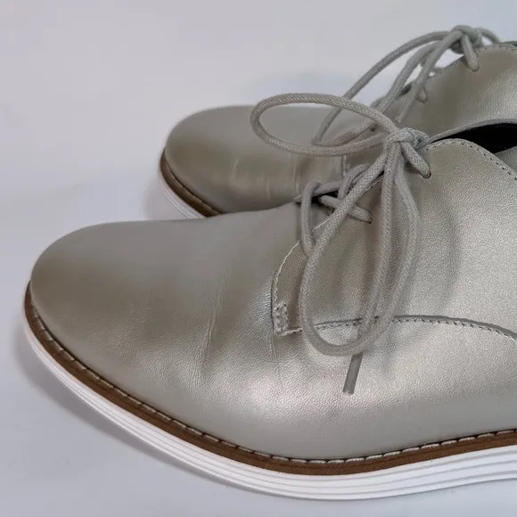 Cole Haan Original Grand Warm Silver Lace-Up Oxfords Shoes