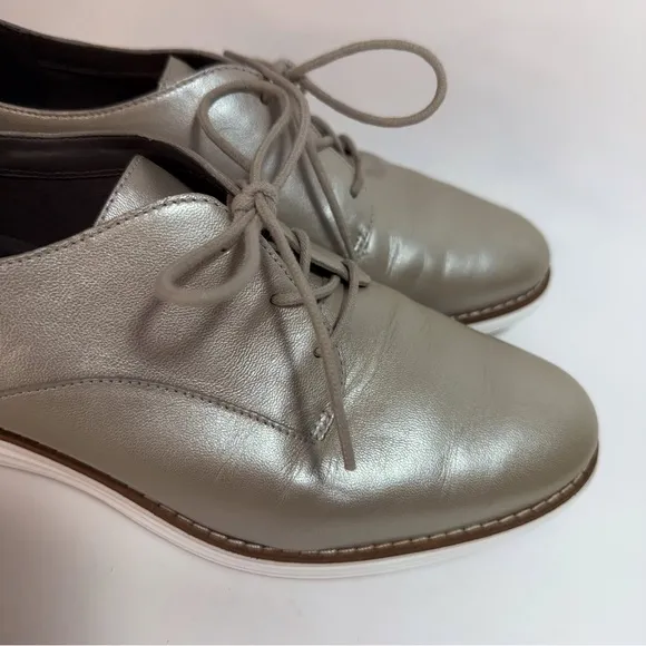 Cole Haan Original Grand Warm Silver Lace-Up Oxfords Shoes
