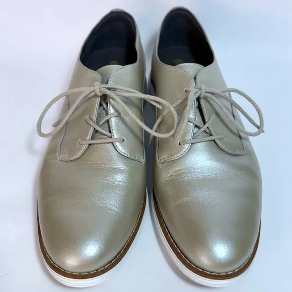 Cole Haan Original Grand Warm Silver Lace-Up Oxfords Shoes