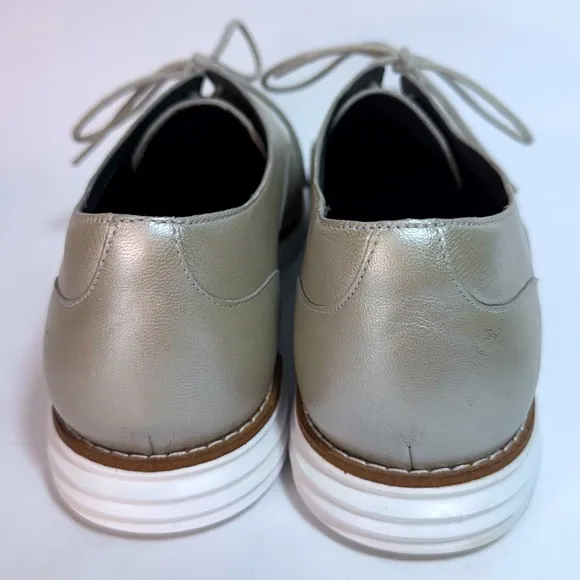 Cole Haan Original Grand Warm Silver Lace-Up Oxfords Shoes