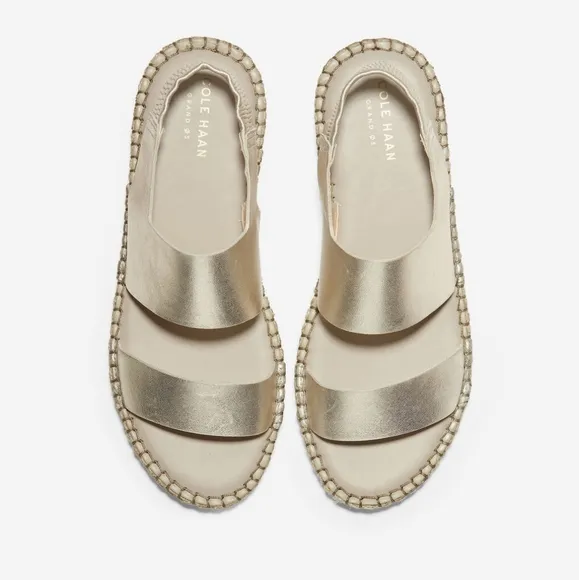 👣Cole Haan👣 Soft Gold Metallic  Cloudfeel Leather footwear