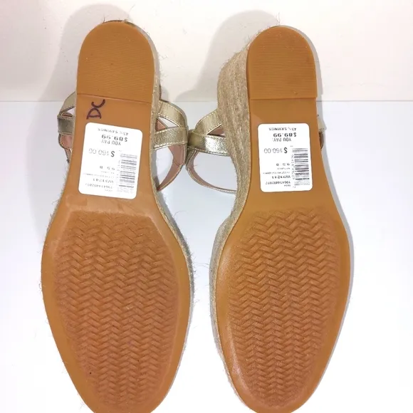 Cole Haan Women's Cloudfeel Platform Espadrille Lined Wedge Sandals 9.5 80MM NWT